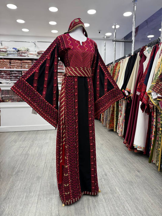 New Heavy Embroidered Black Soft Martial  Thobe