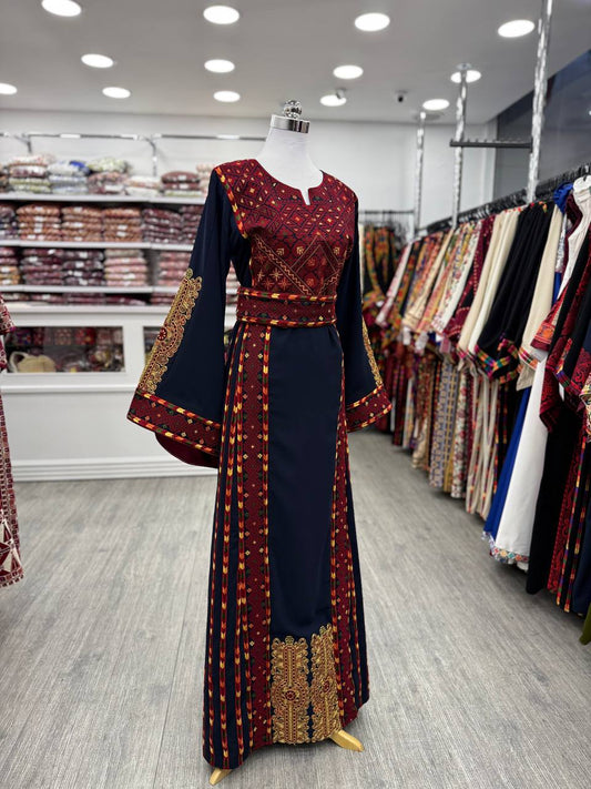 New navy blue Simple Manajel with Kassab Thobe