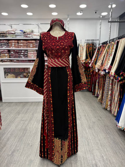 New Black Simple Manajel with Kassab Thobe