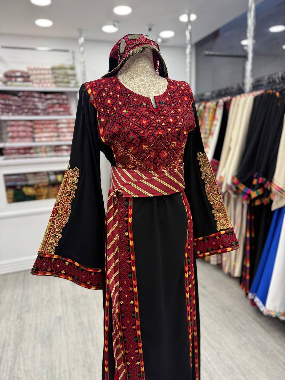 New Black Simple Manajel with Kassab Thobe