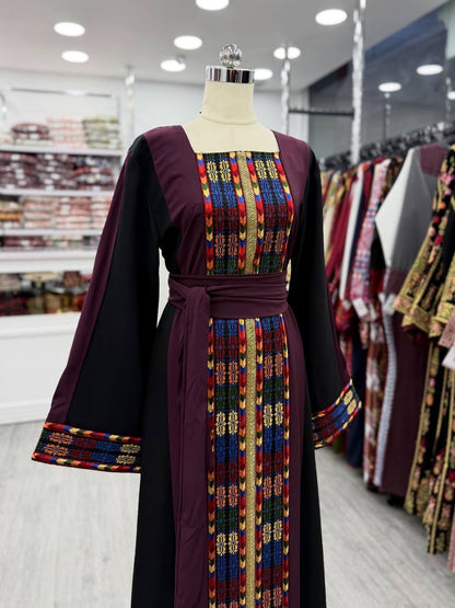 New Simple Tatreez with kharaz dress