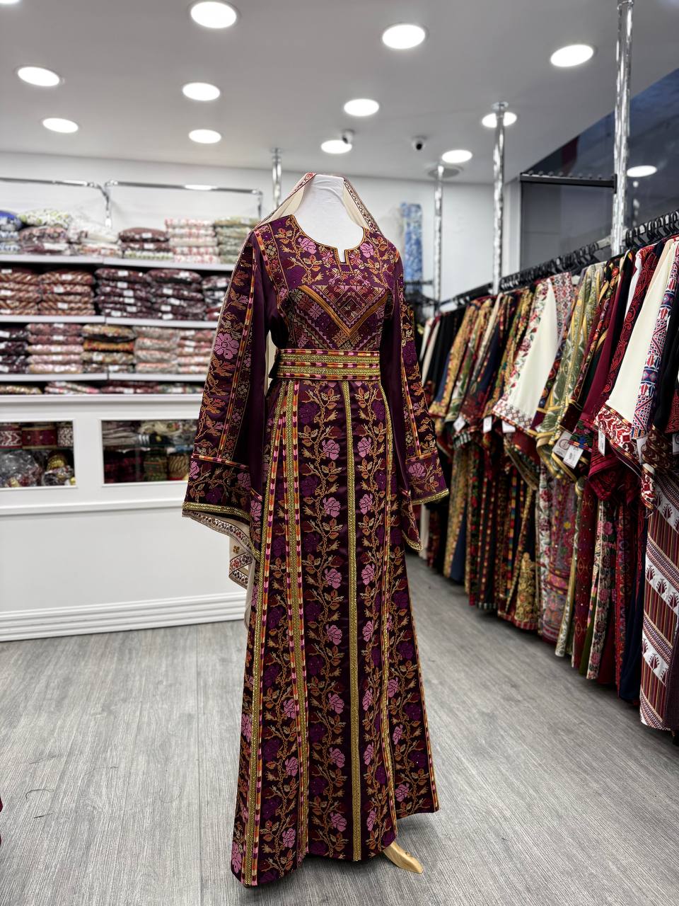 New Purple Satin Sabayel Kharaz Thobe