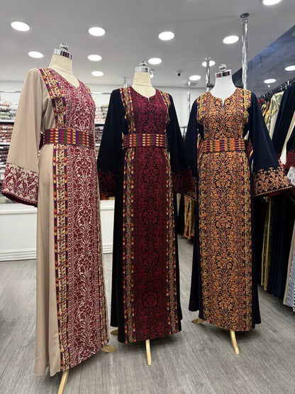 New Tradtional Tatreez with kassab Dress