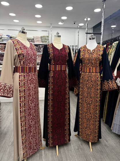 New Tradtional Tatreez with kassab Dress