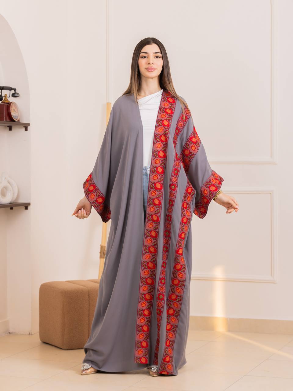 New Floral Tatreez Abaya