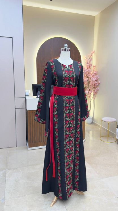 New Floral Tatreez Dress