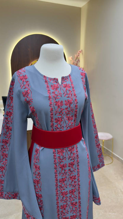 New Floral Tatreez Dress