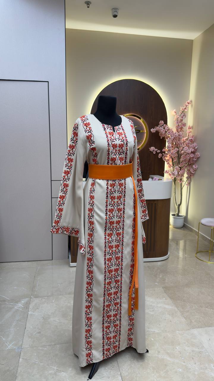 New Floral Tatreez Dress