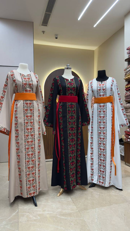 New Floral Tatreez Dress