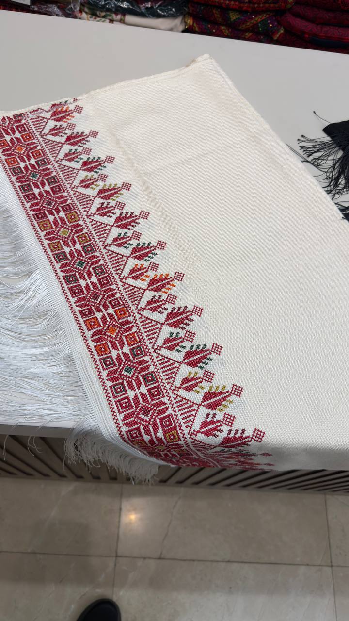 Beige Soft Etamin Scarf