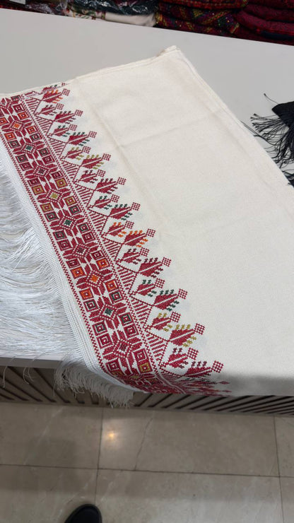 Beige Soft Etamin Scarf